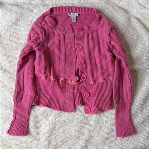 Greendog Pink Button-Up Girls Cardigan